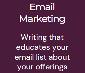 copywriting for small business / email marketing